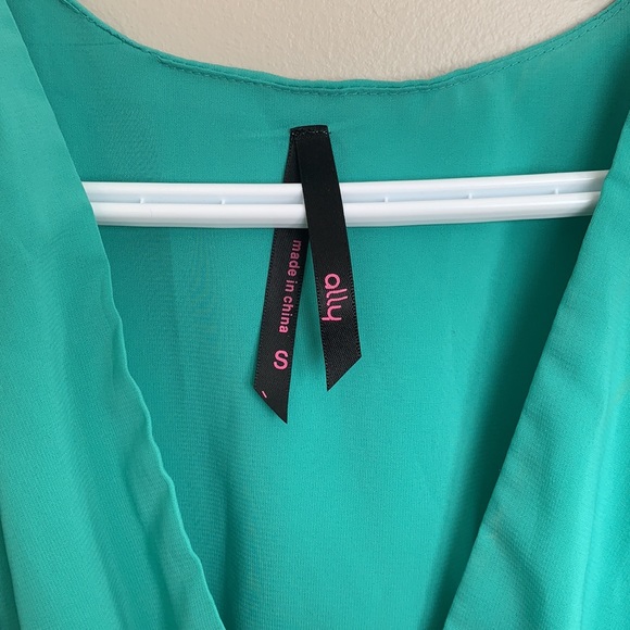 Two Tone Blue Mini Cocktail Dress - Picture 3 of 4